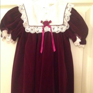 Burgundy Velvet Dress